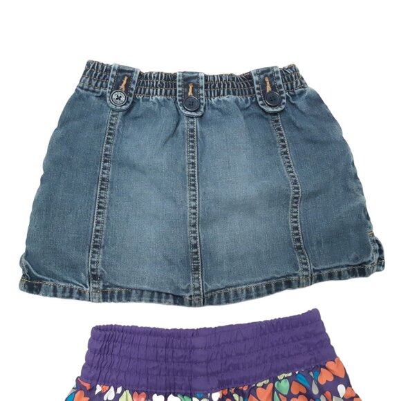 Old Navy Shorts Girls 5 Blue Purple Skort Duck Head Jeans Stretch Lot of 4 - Picture 9 of 16